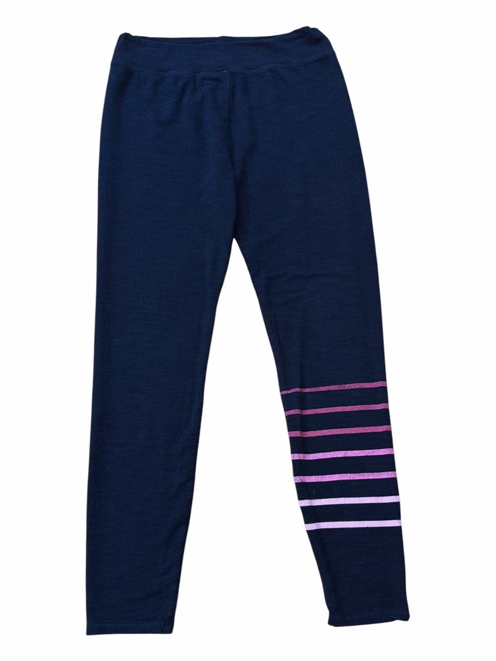 SUNDRY Navy & Pink Gradient Stripe Leggings